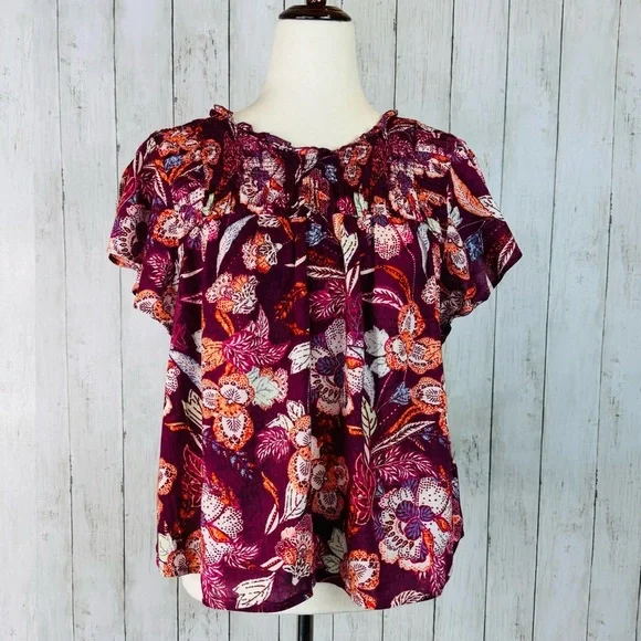 Old Navy | Floral Peasant Blouse – Size M - Picture 2 of 14